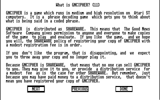 Gncipher atari screenshot